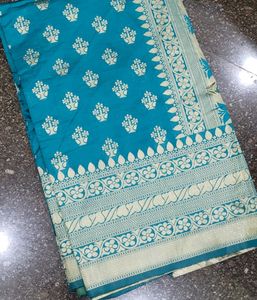 New Sea Green Color Saree Without Blouse