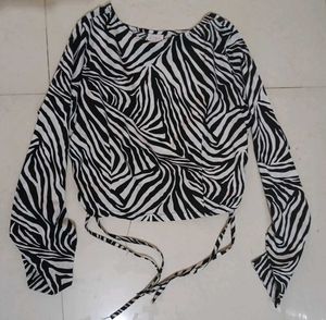 Zebra Printed Crop Top