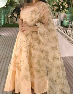 Peach Lehenga Choli Set With Dupatta