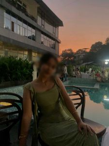 Olive Green Ruffle Trim Maxi Dress