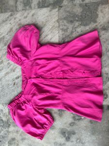 Pink Puff Sleeve Top