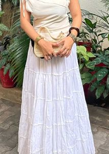 Big Flared Long Skirt