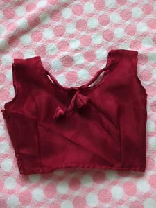 Maroon Embroidered Lehenga Set For Girl