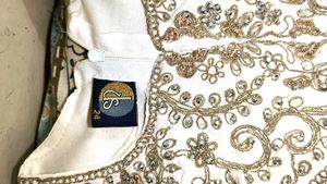 White &amp; Gold Embroidered Outfit