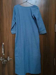 Blue Kurta Pant Set With Dupatta