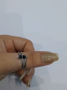 Y2k Black Emreled Ring