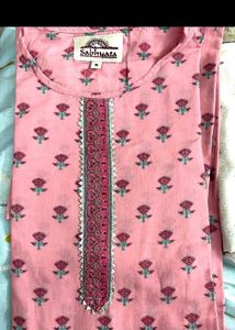 Sabhyata Kurta Set - Pink Floral Design