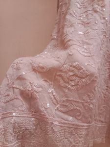 Rose Design Kurta Set With Dupatta