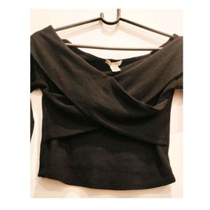 Black Criss-cross Top