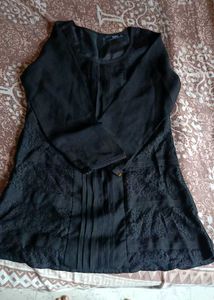 Black Lace Detail Top
