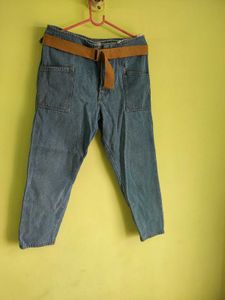 Women&#39;s High Waisted Blue Jeans