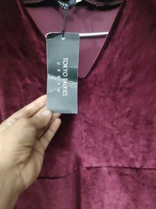 Tokyo talkies M Size Burgundy Velvet..
