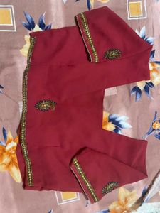Saree With Stitch Blouse