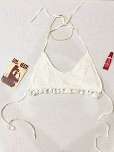 Crochet Halter Top with Tassels