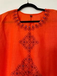 Orange Mirror Kurta
