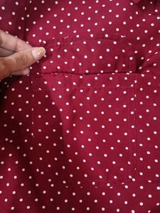 Polka Dot Button-Down Shirt
