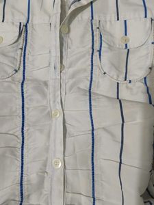 Striped White Shirt