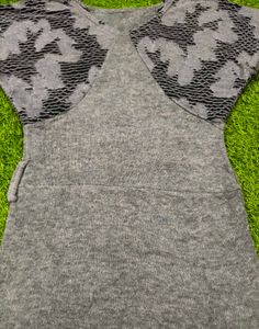 Grey Printed Casual Dress