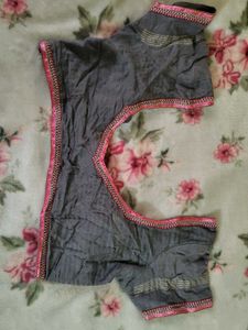 Pink &amp; Gray Saree