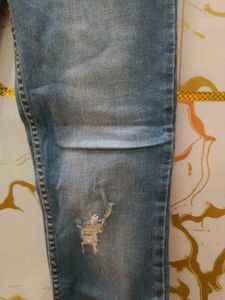 Mango Distressed Denim Jeans