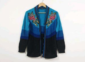 Floral Embroidered Cardigan medium size