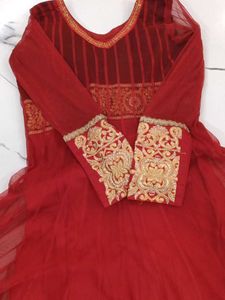 Elegant Red Anarkali