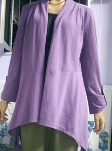 Purple Open Cardigan