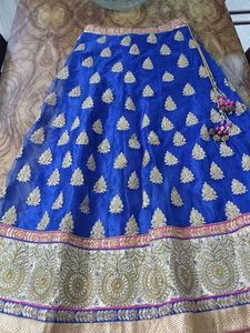 Royal Blue Lehenga With Chunni+blouse