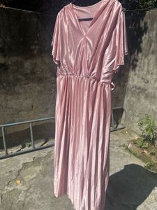 Vintage Pink Satin Dress