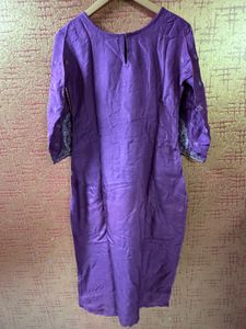 Purple hand work Kurta