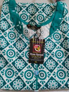 Floral Print Cotton Kurti - 3XL
