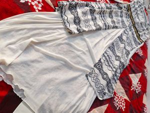 Elegant White &amp; Blue gown