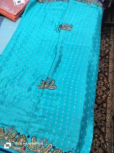 New With Tag Sky-blue Saree 💥Price Drop