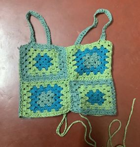 Y2k Crochet Reversible Tie Top