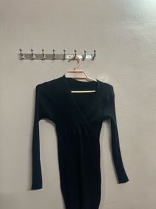 Black Knit Mini Dress