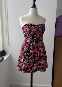 Floral Strapless Mini Dress