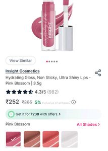 Insight Hydrating Lip Gloss | Pink Blossom Shade