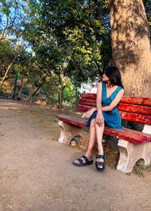 Pinterest Blue Fit &amp; Flare Dress