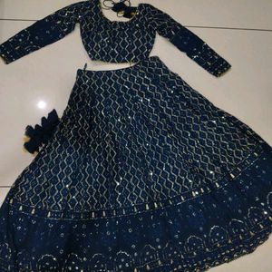 Elegant Blue Lehenga Choli Set