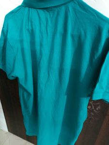 FCUK Teal Polo T-Shirt Medium