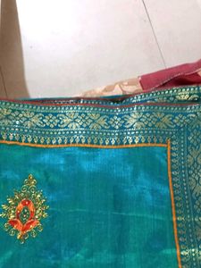 Sea Green/Cyan Colour Saree
