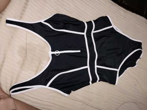 Basic Swimsuit With Chain In Front