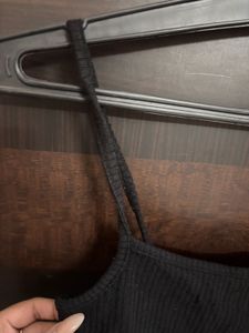 Black Ribbed Tank Top