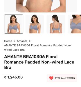 Amante non wired Lace padded T shirt bra