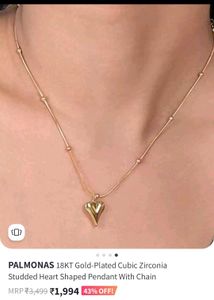 Palmonas Heart Necklace Without Box
