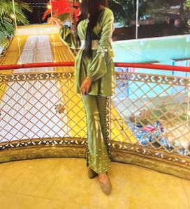 Stylish Shirt With Beads Work Pant