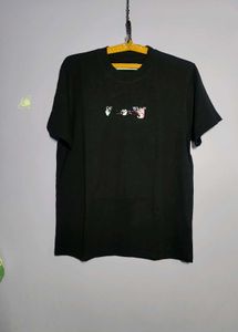 Off-White Arrow Pattern Round Neck Tee &#39;Black Whit