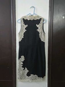 imported Elegant Black Lace Dress size Xs