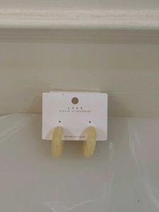 Cute Yellow Hoop Earrings