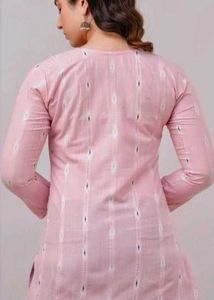 Pink Print Tunic Short Kurta